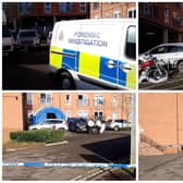 A man has been arrested after a large scale police raid at a flat in Market Harborough. Photos by Harborough FM.