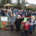 Front - Councillor Jo Asher opens the Robert Monk's Foxton Charity Children's Play Park Renovation.
PICTURE: ANDREW CARPENTER