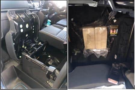 Photos of drugs seized from Turon's vehicle