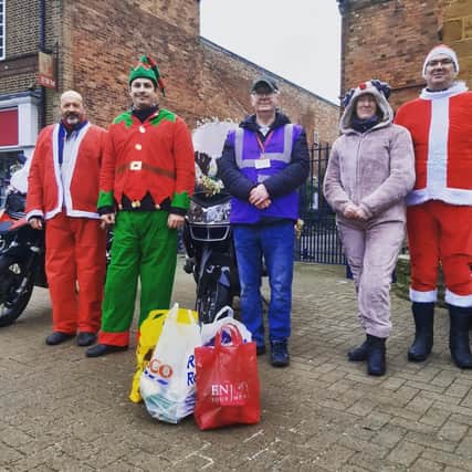 Donations were made from local bikers to the foodbank this week