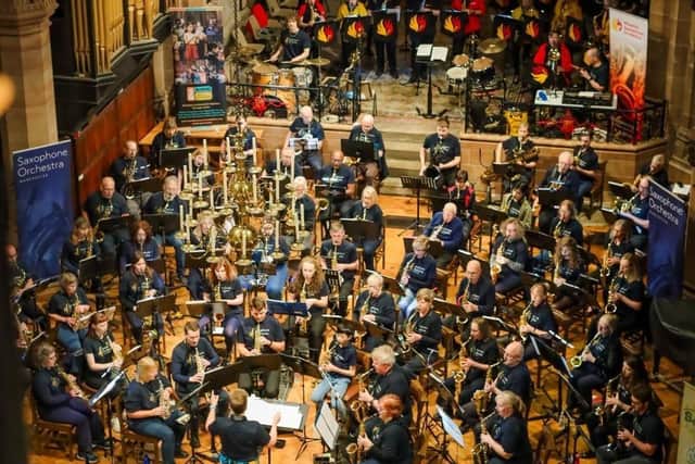 Phoenix Saxophone Orchestra perform with Saxophone Orchestra Manchester