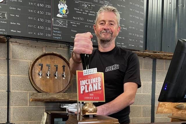 Sion Roberts at the brewery