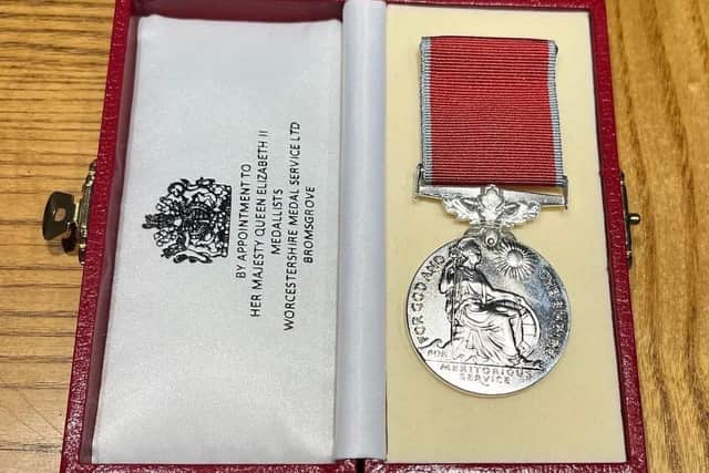 Aaron Shrive's British Empire Medal