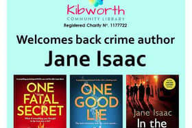 Crime writer Jane Isaac returns to Kibworth Community Library