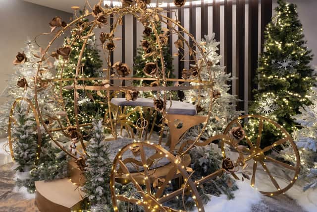 The hotel's decorations are pure fairy tale