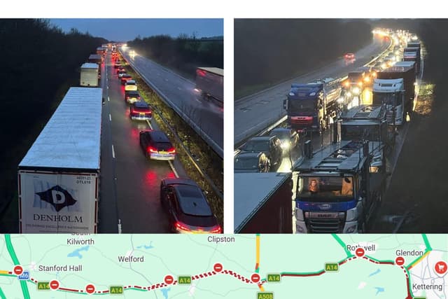 A14 zwischen Kettering und M1/M6 nach zwei schweren Unfällen gesperrt