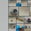 Police are looking for the owners of the stolen jewellery and watches pictured.