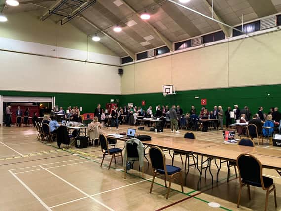 The votes are now in - and the counting has begun in Harborough