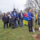 Leicestershire County Council, Ukrainian guests and hosts came together for a tree planting ceremony.