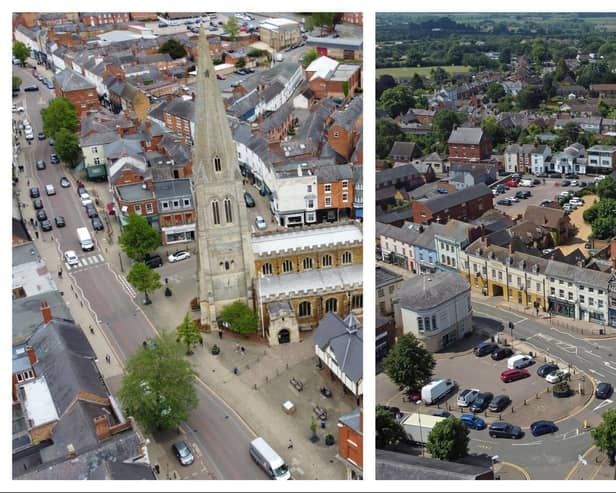 Aerial views of Market Harborough and Lutterworth. Photo: Andrew Carpenter.