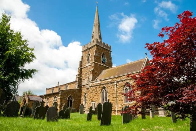 The Ride+Stride event visits churches like All Saints in Somerby (pictured)