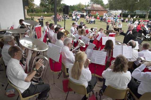 Harborough Town Band held their annual concert in Welland Park on Sunday.
PICTURE: ANDREW CARPENTER