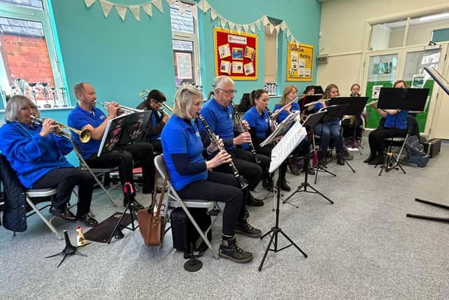 The Naseby Brass Band performed throughout the day.