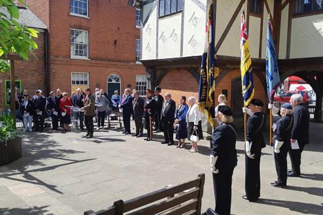Harborough District Council today (Monday) hoisted a special flag in Market Harborough to salute the Armed Forces community.