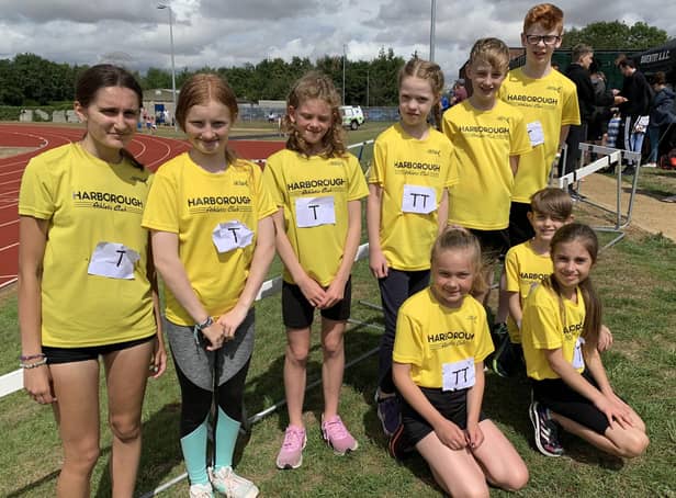 Some of the Harborough AC juniors who were involved in the third and final Heart of England match