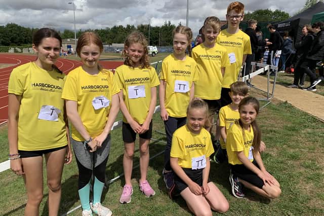 Some of the Harborough AC juniors who were involved in the third and final Heart of England match