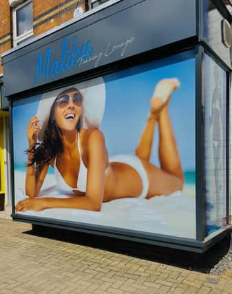 The salon has received two complaints about its 'offensive' window display.
