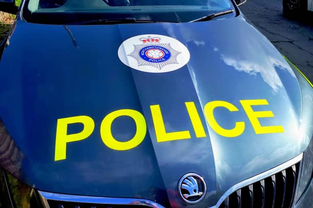 Northamptonshire Police are investigating after a stolen car was stopped in Market Harborough