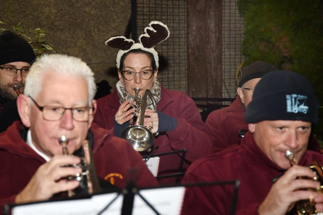 Lutterworth band play at the memorial gardens.