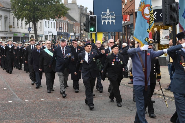 Market Harborough remembrance parade and wreath laying ceremony