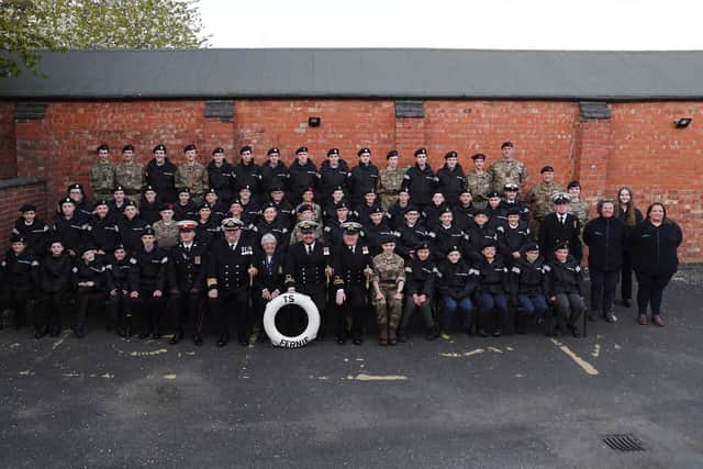Group photo after the Commissioning of Market Harborough Royal Marines Cadet Detachment.
PICTURE: ANDREW CARPENTER