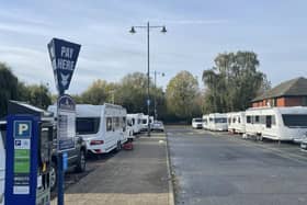 Travellers have pitched up in Market Harborough.Picture by Andrew Carpenter