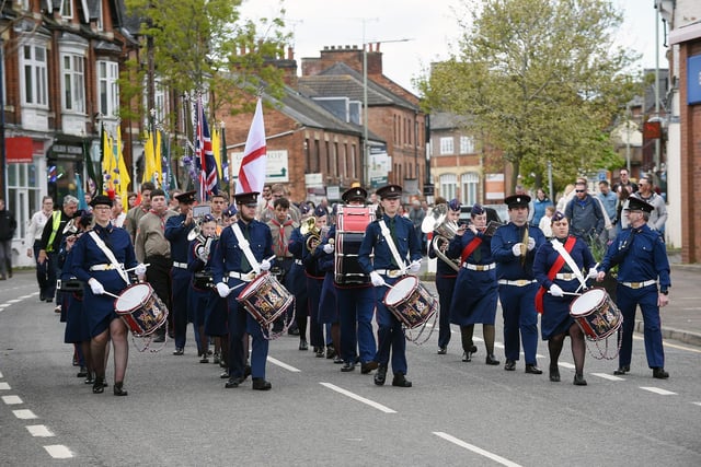 The band took part in the parade.