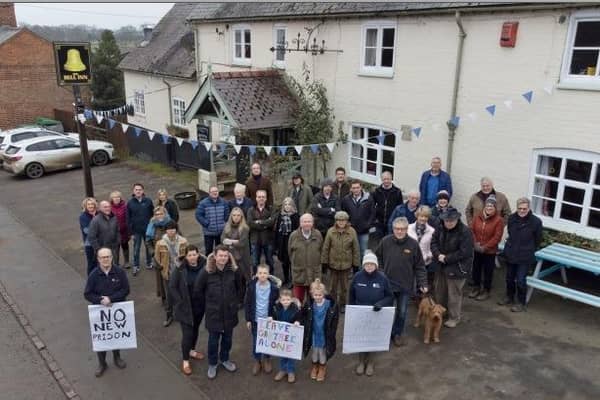 Campaigners protest against the super jail plans