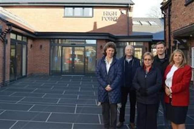 Representatives from Lutterworth Museum and councillors outside 'High Point', the new location for Lutterworth Museum.