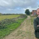 Harborough MP Neil O’Brien at the AdamSmile footpath.
