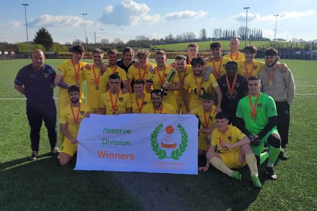 Harborough Town Reserves clinched the United Counties League Reserve Division title last weekend