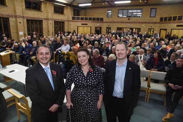 Harborough District MPs Alberto Costa, Alicia Kearns and Neil O’Brien.