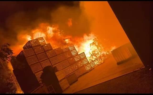The Farndon Fields fire. Image courtesy of David Brennan.