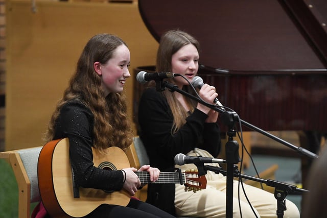 Issy and Mollie perform Little Me by Little Mix.
PICTURE: ANDREW CARPENTER