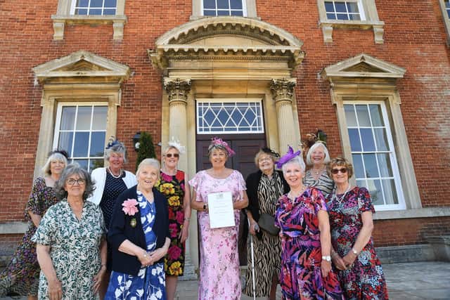 President Susan Woollard (centre) during the afternoon tea at Kelmarsh Hall with committee members and County Chairman, Glenice Wignall.
PICTURE: ANDREW CARPENTER