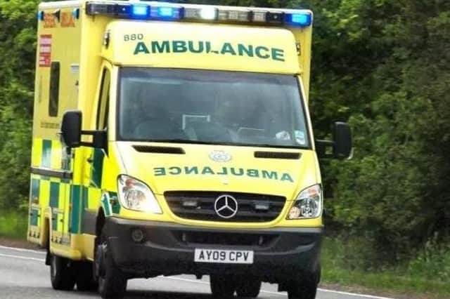 An elderly cyclist in his 80s was injured when he was hit by a car on the busy A6 near Market Harborough yesterday (Thursday).