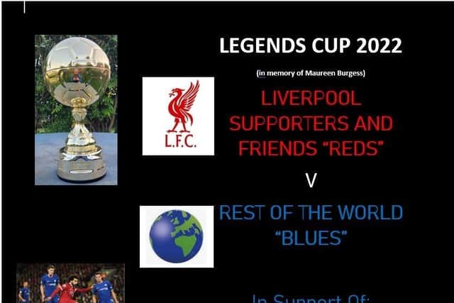 The famous Reds will be taking on a Blues Rest of the World side at Symington’s Rec on St Mary’s Road on Saturday June 25.