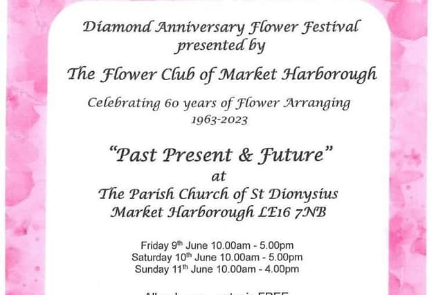 The poster for the Diamond Anniversary Flower Festival