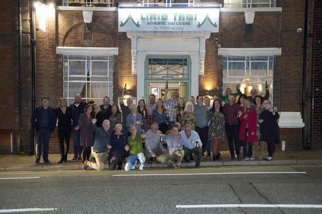 Former Harborough Mail staff met at the site of the former offices, now a Thai restaurant. Photo by Andrew Carpenter