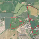 The proposals cover two areas of land north of Market Harborough. Image: Hallam Land and William Davis Homes.