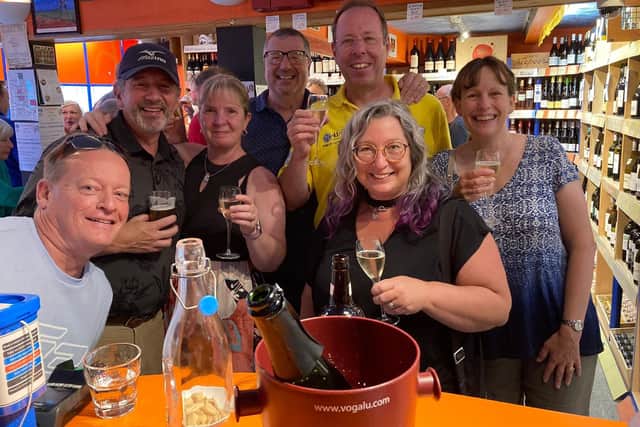 Visitors raise a glass in Duncan Murray Wines
