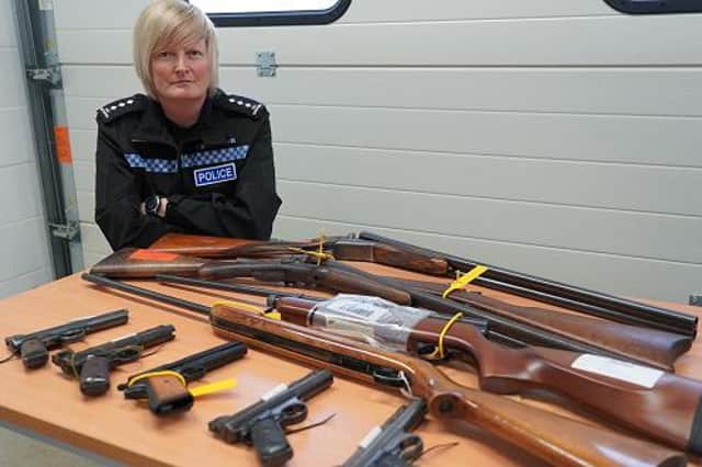 Ch Insp Cara Guest-Moore with some of the firearms