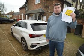 Kibworth resident Tom Silk has been charged £170 for parking in his own parking space outside his property.PICTURE: ANDREW CARPENTER