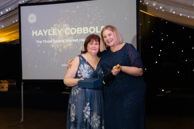 Hayley (left) with group head of reservations Isabel Diggins.