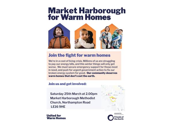 Harborough Climate Action, along with other local voluntary organisations, is launching a Harborough for Warm Homes campaign on Saturday March 25.