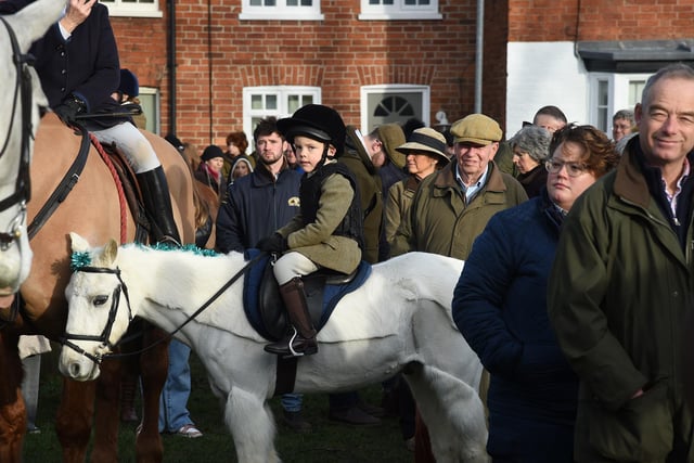 Crowds gather during the Fernie Hunt Boxing Day meet