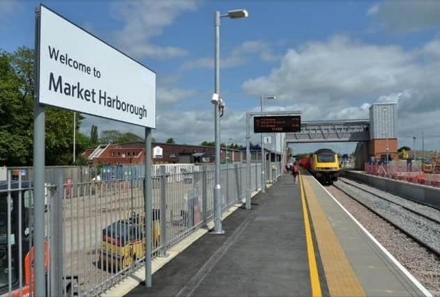 A person has died after being struck by a train between Market Harborough and Leicester.