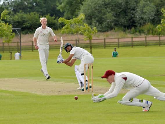 Adil Ali, pictured in action for Kibworth, has impressed for Leicestershire in pre-season