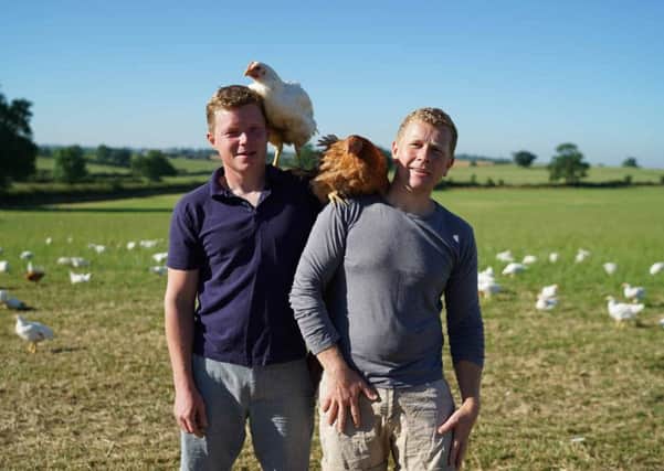 Jacob Sykes and Nick Ball, joint owners of Fosse Meadows Farm