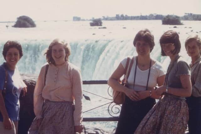Jenny Roberts, Sarah Bowles, Judith Clark, Ann Teasdale and Alisa Bladon enjoying the spectacle of Niagara Falls